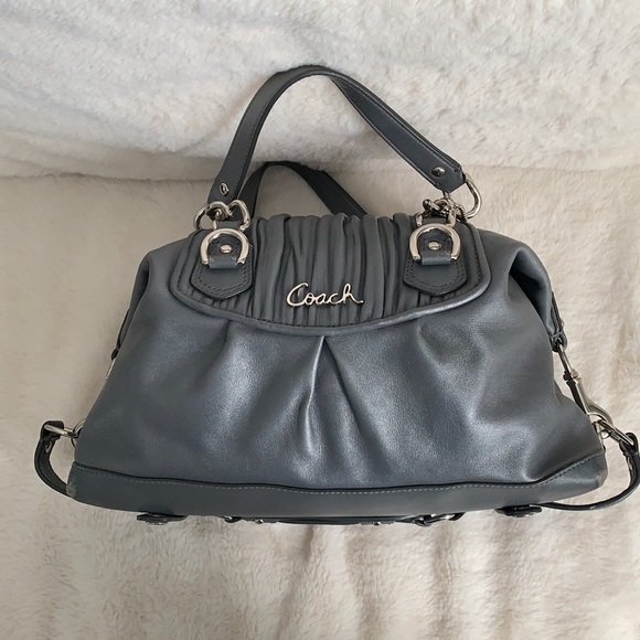 Coach Ashley Ruched Leather Satchel H1169-F17647 - Picture 9 of 15